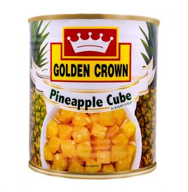 Golden Crown Pineapple Cube In Sugar Syrup  Tin  3 kilogram